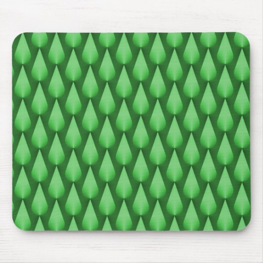 Tapis De Souris Emerald Green Dazzling Raindrops Mousepad (Devant)