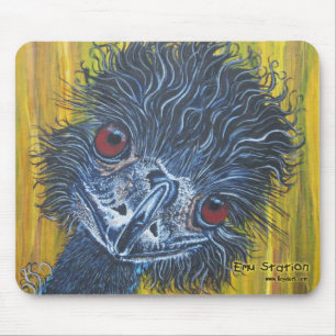 Tapis De Souris Émeu curieux Mousepad