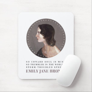 Tapis De Souris Emily Bronte Portrait et Citation - Pas d'Âme Cowa
