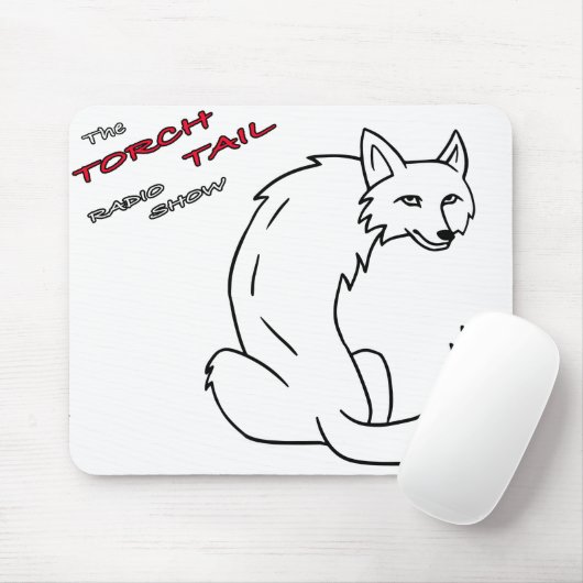 Tapis De Souris Émission radio torche assis Coyote sur une souris  (Avec souris)
