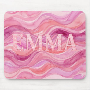 Tapis de souris EMMA personnalisé avec vagues aqua