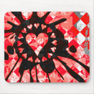Tapis De Souris Emo Love Heart Paint Splatter
