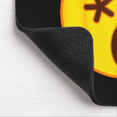 Tapis De Souris Emoji Crossed Out Eyes Yellow Smile Face (Coin)