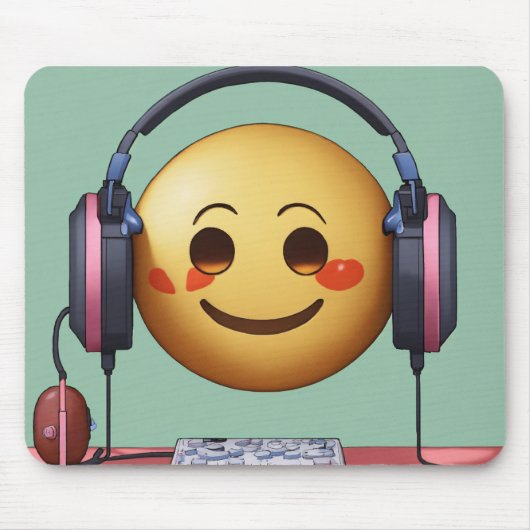 Tapis De Souris Emoji Lofi Mousepad esthétique - bureau de cuisine (Devant)