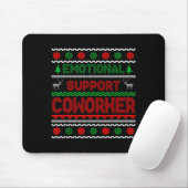 Tapis De Souris Emotional Suprt Coworker Funny Ugly Christmas Swea (Avec souris)