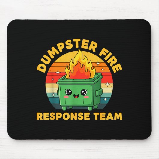 Tapis De Souris Employee Dumpster Fire Resnse Team Ugly Christmas  (Devant)