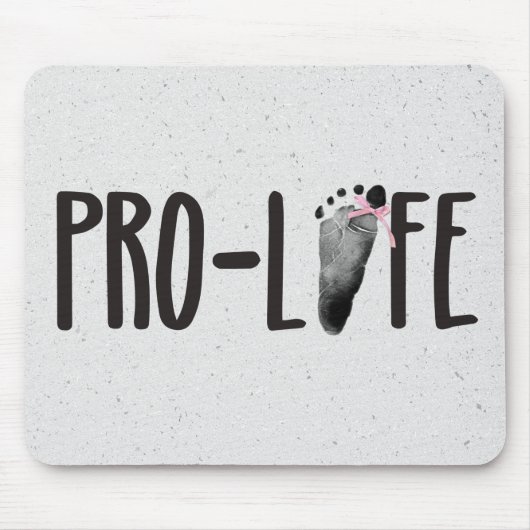 Tapis De Souris Empreinte bébé Pro-Life sur Terrazzo (Devant)