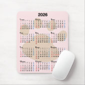 Tapis De Souris Empreinte Chien Calendrier 2025 (Avec souris)