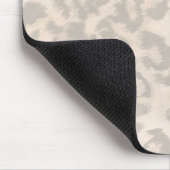 Tapis De Souris Empreinte de léopard beige. (Coin)