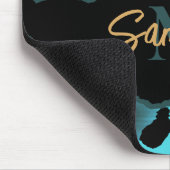 Tapis De Souris Empreinte de léopard bleu mignon (Coin)