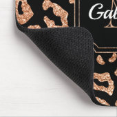 Tapis De Souris Empreinte de léopard de parties scintillantes (Coin)
