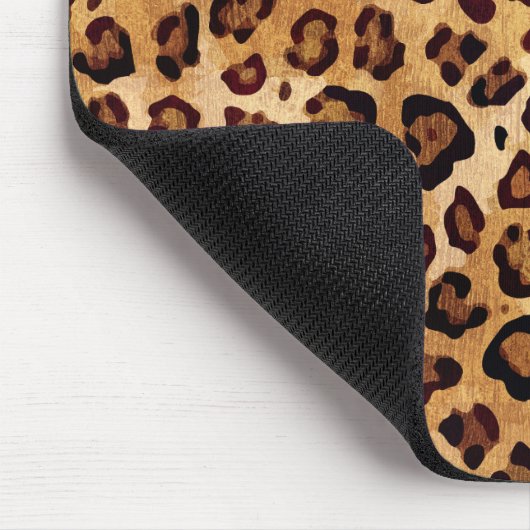 Tapis De Souris Empreinte de léopard de texture rustique (Coin)