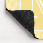 Tapis De Souris Empreinte de léopard jaune beige. Monogramme fait (Coin)
