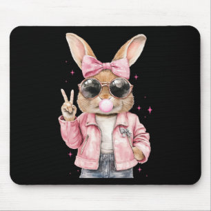 Tapis De Souris Empreinte de léopard Lapin Bunny Blowbble Gum Est