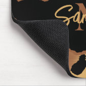 Tapis De Souris Empreinte de léopard Monogramme mignon (Coin)