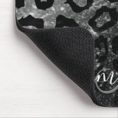 Tapis De Souris Empreinte de léopard noir et Parties scintillant (Coin)