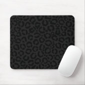Tapis De Souris Empreinte de léopard noir minimal moderne (Avec souris)