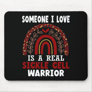 Tapis De Souris Empreinte de léopard Rainbow Sickle Cell Warrienes