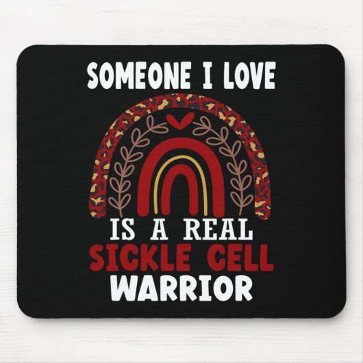 Tapis De Souris Empreinte de léopard Rainbow Sickle Cell Warrienes (Devant)