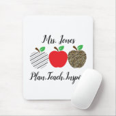Tapis De Souris Empreinte de léopard Red Apple Enseignant Retour À (Avec souris)
