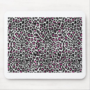 Tapis De Souris empreinte de léopard rose