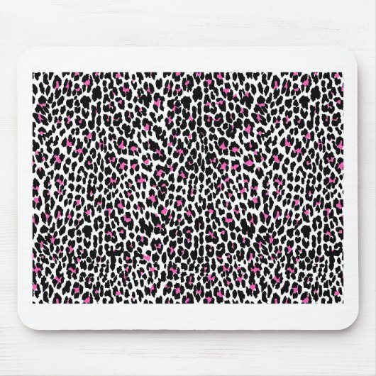 Tapis De Souris empreinte de léopard rose (Devant)