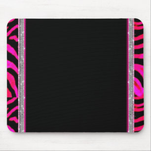 Tapis De Souris Empreinte de léopard rose