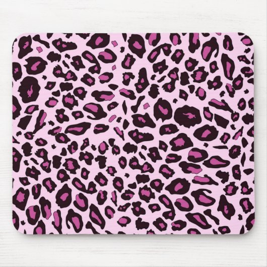 Tapis De Souris Empreinte de léopard rose (Devant)
