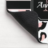 Tapis De Souris Empreinte de léopard rose (Coin)