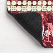 Tapis De Souris Empreinte de léopard rose et Parties scintillant (Coin)