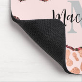 Tapis De Souris Empreinte de léopard rose Gold Parties scintillant (Coin)
