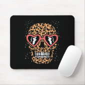 Tapis De Souris Empreinte de léopard Skull Skeleton Drôle Hallowee (Avec souris)