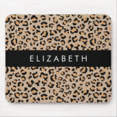 Tapis De Souris Empreinte de léopard, Spots, Leopard Brown, Votre (Devant)