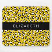 Tapis De Souris Empreinte de léopard, Spots, Leopard Jaune, Votre (Devant)