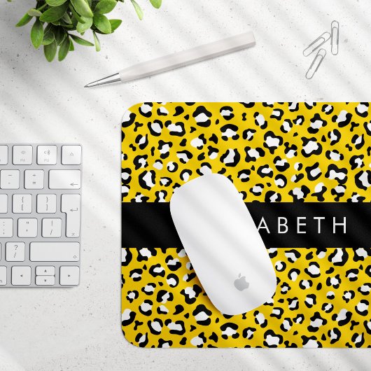 Tapis De Souris Empreinte de léopard, Spots, Leopard Jaune, Votre
