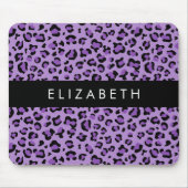 Tapis De Souris Empreinte de léopard, Spots, Leopard Violet, Votre (Devant)