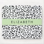 Tapis De Souris Empreinte de léopard, Spots, Noir Et Blanc, Votre  (Devant)