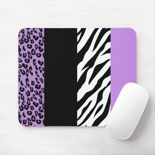 Tapis De Souris Empreinte de léopard, Zebra Print, Poster de anima (Avec souris)