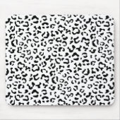 Tapis De Souris Empreinte de léopard, Zones Léopard, Noir Et Blanc (Devant)