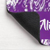 Tapis De Souris Empreinte de marbre blanc et violet (Coin)