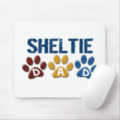 Tapis De Souris Empreinte de patte 1 de papa de SHELTIE (Avec souris)