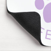 Tapis De Souris Empreinte de patte Cat Parfect Clair Purple Purr (Coin)