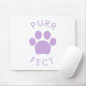 Tapis De Souris Empreinte de patte Cat Parfect Clair Purple Purr (Avec souris)