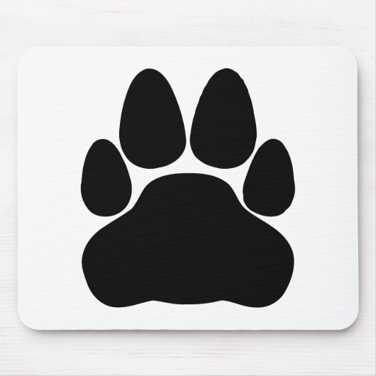 Tapis De Souris Empreinte de patte de chat noir (Devant)