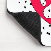 Tapis De Souris Empreinte de patte de Chien Dalmatien Dans Le Coeu (Coin)