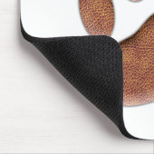 Tapis De Souris Empreinte de patte de chien de Texture en cuir (Coin)