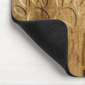 Tapis De Souris Empreinte de patte de chien en bois sculpté (Coin)