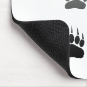 Tapis De Souris Empreinte de patte d'ours noir dégradant (Coin)