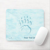 Tapis De Souris Empreinte de patte d'ours polaire (Avec souris)