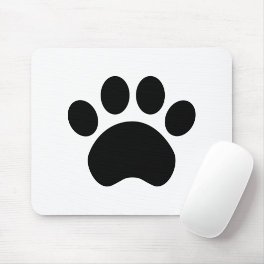 Tapis De Souris Empreinte de patte Mousepad (Avec souris)